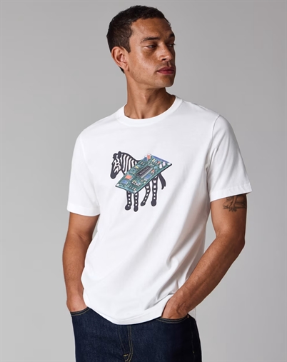 Paul Smith - White Circuit Print 'Zebra' T-Shirt - White